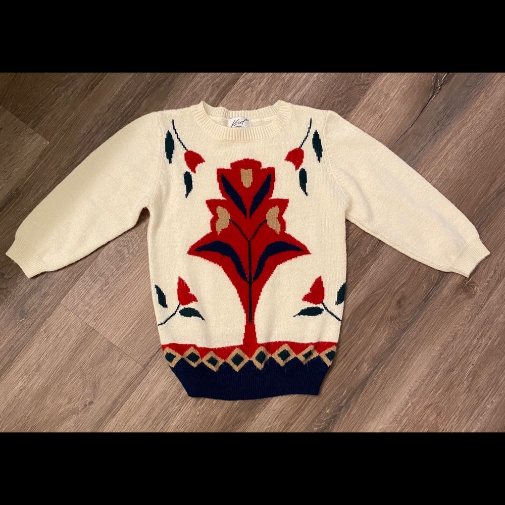Vintage Koret Sweater, 3/4 Length Sleeves, Size Sm